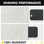 MIULEE 100% Blackout Linen Curtains 42 x 63 Inch Light Beige 2 Panels | Thermal - Image 7