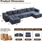 160" Boneless U-Shaped Sofa Couch - Image 2