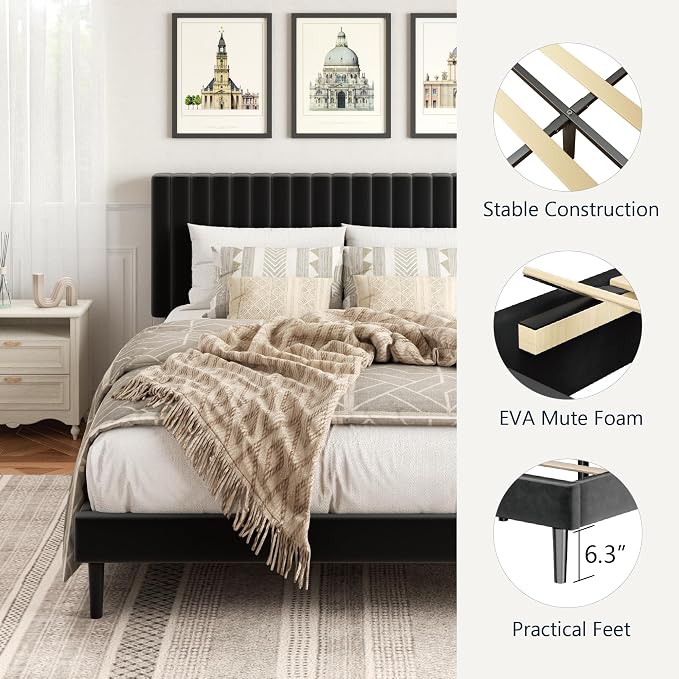 HAOARA Queen Size Platform Bed Frame - Image 5