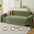 Couch Cover for Dogs, Boho Sofa Covers for 3 Cushion Couch, Chenille Sofa - Image 4