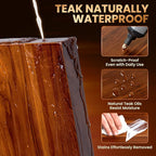 32 Inch Teak Floating Shelves Set of 2 - Image 4