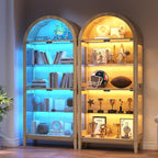Gurexl 5-Tier Arched Display Cabinet - - Image 3
