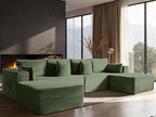 138" Cloud Sectional Couch, Comfort U Shaped Boneless Couch by VYUXWO