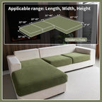 OHSIO Sectional Couch Covers, Wear Resistant Stretch Sofa Covers Washable Soft - Image 2