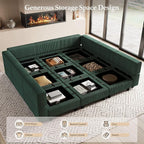 Belffin 9 Seats Corduroy Modular Sectional Sofa, Comfy Upholstered Sectional - Image 3