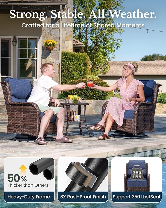 HILLGA 3-Piece Luxury Patio Furniture Set - Image 6