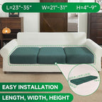 OHSIO Couch Cushion Covers for Sectional Sofa, Stretch Soft Sofa Slipcovers - Image 2