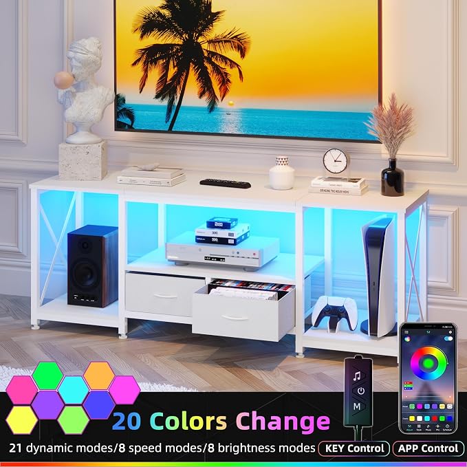 GYIIYUO TV Stand with Fabric Drawers - Image 4