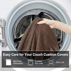 ANARACHON Leather Look Couch Cushion Covers Sofa Seat Slipcovers Sets Couches - Image 9