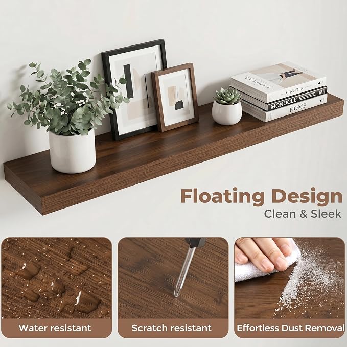 FLYJOE Floating Shelves for Wall, 40 Inch Floating Shelves Set of 2, Kitchen - Image 4
