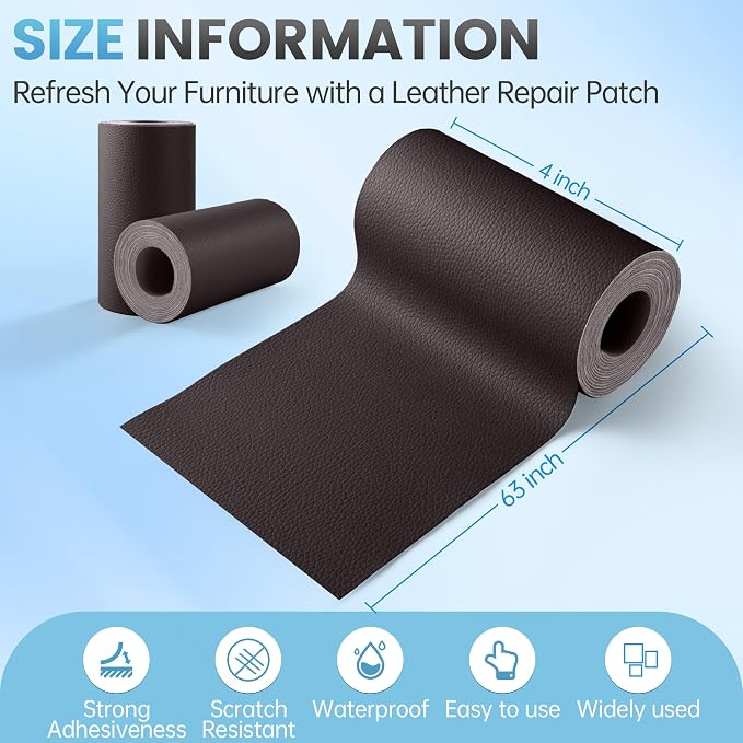 Leather Repair Patch Tape Kit, Vinyl Leather Repair Kit - Image 2