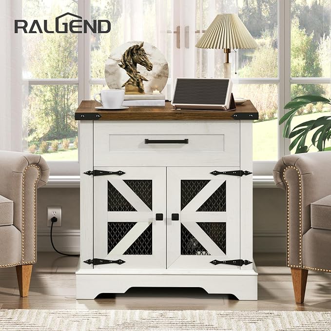 RALGEND White Farmhouse End Table - Image 8