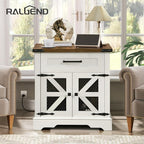 RALGEND White Farmhouse End Table - Image 8