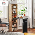 HOMCOM Foldable Convertible Writing Table, Wall Mounted Space-Saving Computer - Image 2
