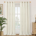 YoungsTex Linen Curtains 108 Inches Length Grommet Light Filtering Living Room by YoungsTex