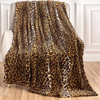 Edenleaf Leopard Print Blanket Fleece Throw by Edenleaf