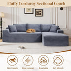95" L Shaped Boneless Sectional Couches, Wide Armrest, Deep Seat, Memory Foam - Image 7