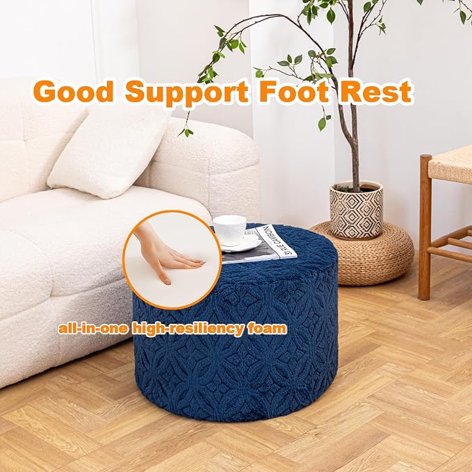 Plush Multi-Functional Ottoman Pouf – Ergonomic Ottoman Foot Rest - Image 6