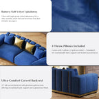 Oversized Velvet Chesterfield Couch - Image 3