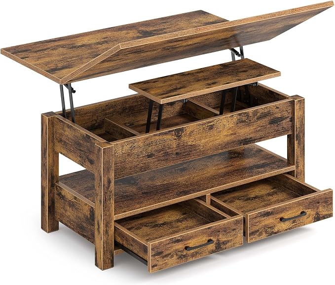 Rolanstar Coffee Table Lift Top, Converts to Dining Table by Rolanstar
