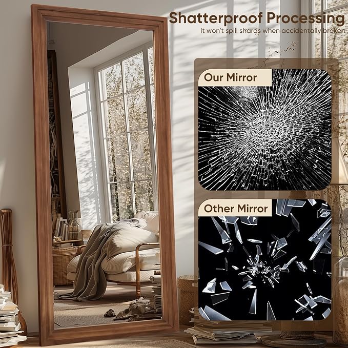 Full Length Mirror, Oversized Stand Up Mirrors Large Wall Mirrors, Wall Mounted - Image 4
