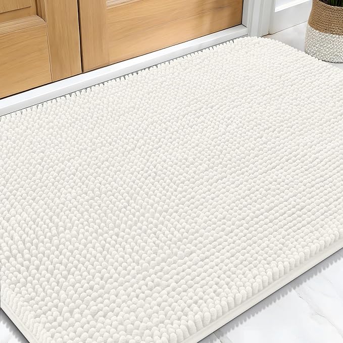 OLANLY Dog Door Mat for Muddy Paws 34x21, Super Absorbent Chenille Mud Mat | by OLANLY