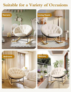 Kidirect Wide Rocking Chair Nursery, Comfy Saucer Nursery Rocking Chairs - Image 9