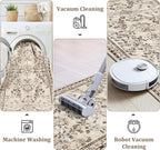 Yamaziot 2x10 Washable Hallway Runner Rug Non Slip Floral Carpet, Stain - Image 3