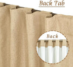 Natural 100% Blackout Linen Curtains 84 Inches - Image 2