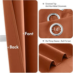 MIULEE Fall Blackout Curtains for Bedroom 2 Panels 40 x 54 Inch Long Rust | - Image 4