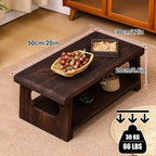 Japanese Tatami Coffee Table, Solid Wood Low Table - Image 3