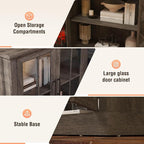 98" Farmhouse TV Stand with 36" Fireplace - Image 4
