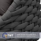 TWT 3 Pieces Aluminum Patio Furniture Set, Hand Woven Textilene Rope Outdoor - Image 7