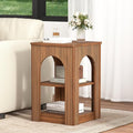 weselon End Table with 3-Tier Storage, Mid-Century Modern Side Table with by WelcometoFurnitureSalon