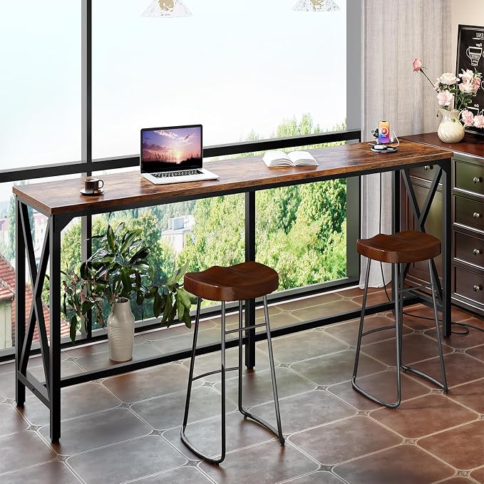 CHOEZON 70.9'' Bar Table, Kitchen Dining Table - Image 2