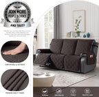 TAOCOCO 100% Waterproof Recliner Sofa Covers 3 Seater, Split Couch Covers - Image 2