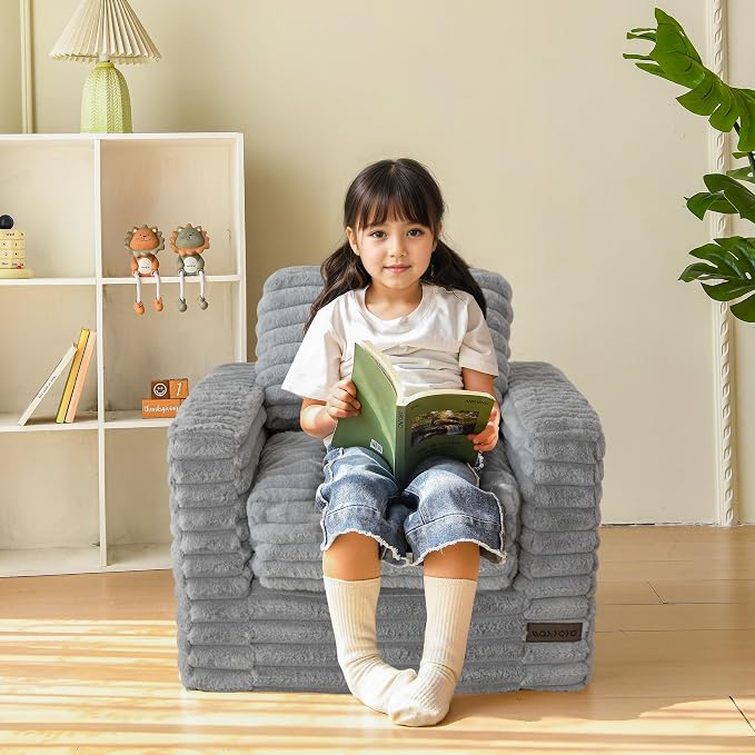MAXYOYO Kids Bean Bag Chair, Comfy Faux Fur Bean Bag Sofa - Image 3