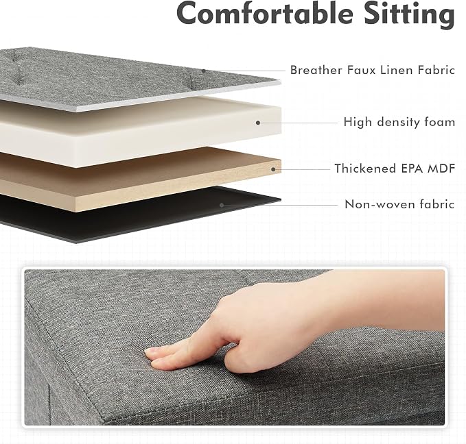 B FSOBEIIALEO Storage Ottoman - Image 5