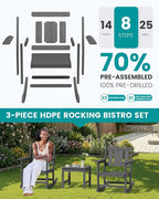 SERWALL Outdoor Rocking Chair Set of 2 - Image 5