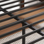 BOSRII 14in High Solid Bamboo Wood Platform Queen Size Bed Frame - Image 7