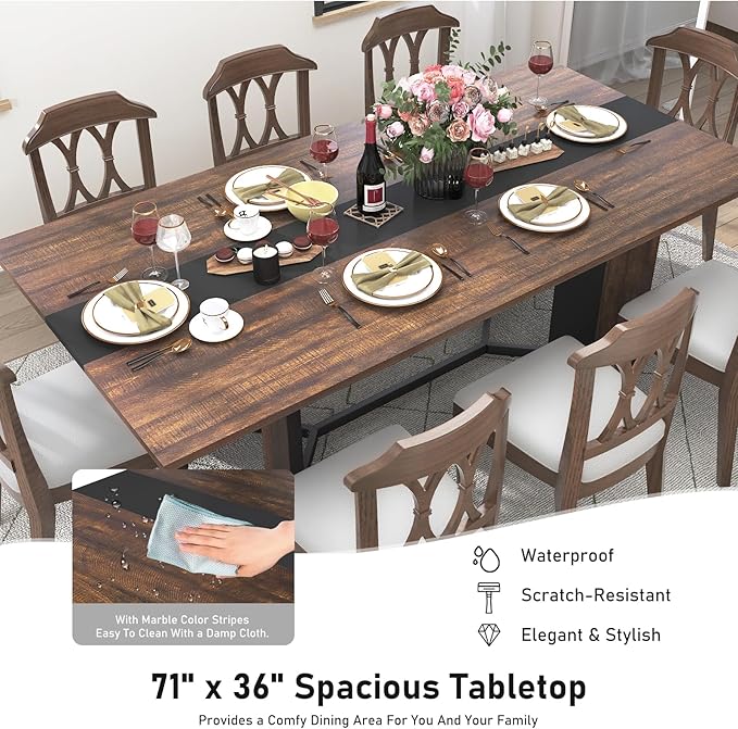 Hlivelood 70Inch Large Dining Table - Image 3