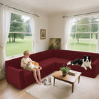 Arfntevss Stretch Sectional Couch Covers L Shaped Corner Sectional Sofa Cover - Image 2