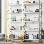 Shintenchi 2 Pieces 5 Tiers Bookshelf, Classically Tall Bookcase Shelf by Shintenchi%7CFurnitureMadeforRealLife