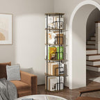 SUNMORY 5 Tier Rotating Bookshelf Tower, Revolving 360 ° Spinning Bookcase - Image 8