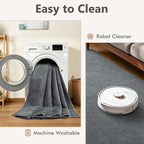 2x10 Dark Grey Solid Runner Rug Washable Non-Slip - Image 7
