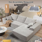 107.5" Cloud Sectional Couch - Image 7