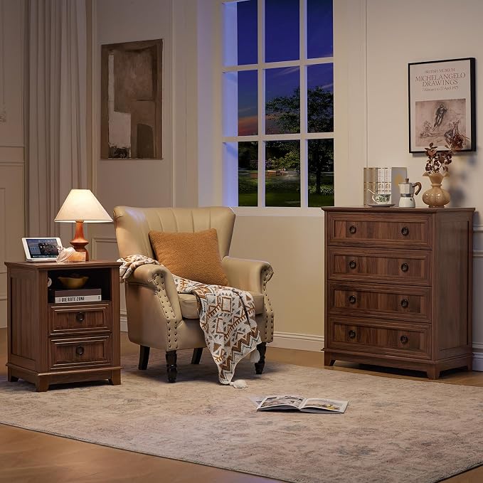 Joaxswe Farmhouse 4 Drawer Dresser - Image 9