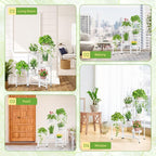 iDavosic.ly Plant Stand Indoor Outdoor, 6 Tier Corner Metal Flower Display - Image 4