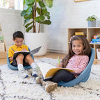 ECR4Kids Plastic Leaf Scoop Floor Rocker Seat, Classroom Furniture, Powder Blue - Image 9