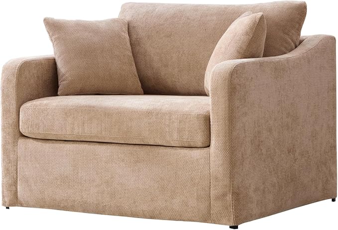 Oversized Armchair, 43.9" W Chenille Single Sofa Modern Upholstered Deep Seat - Image 8